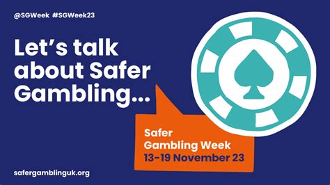 safer gambling|safer gambling week 2023.